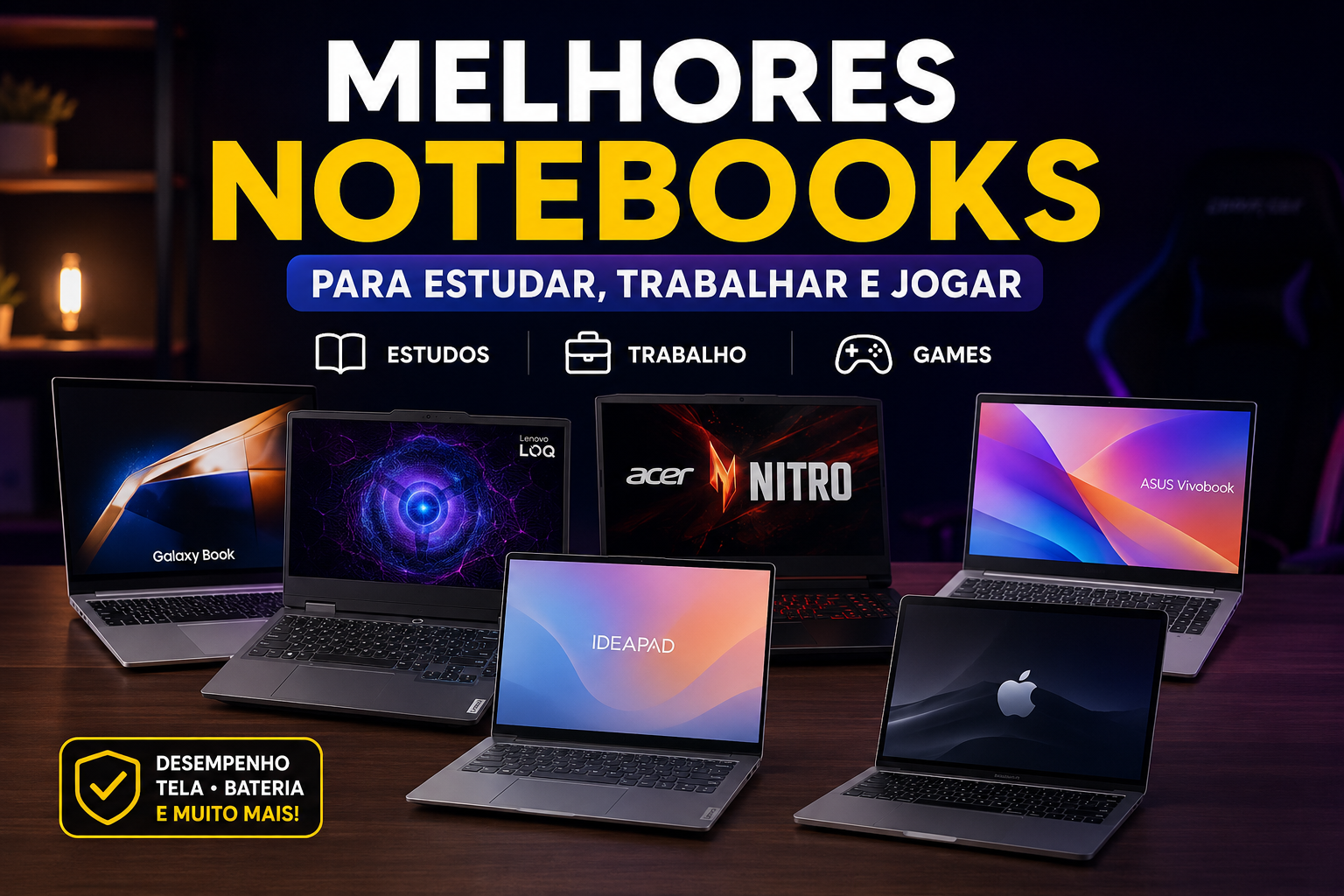Melhores notebooks para estudar, trabalhar e jogar em [ano]
