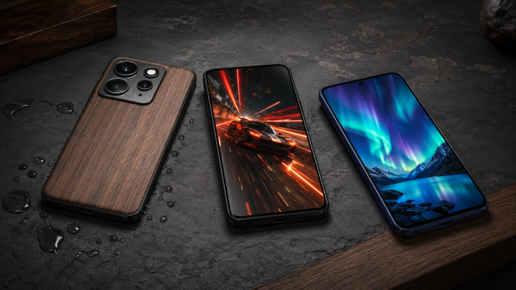 Comparativo de celular intermediário premium com Motorola Edge 70 Pro, POCO X8 Pro e Samsung Galaxy A57