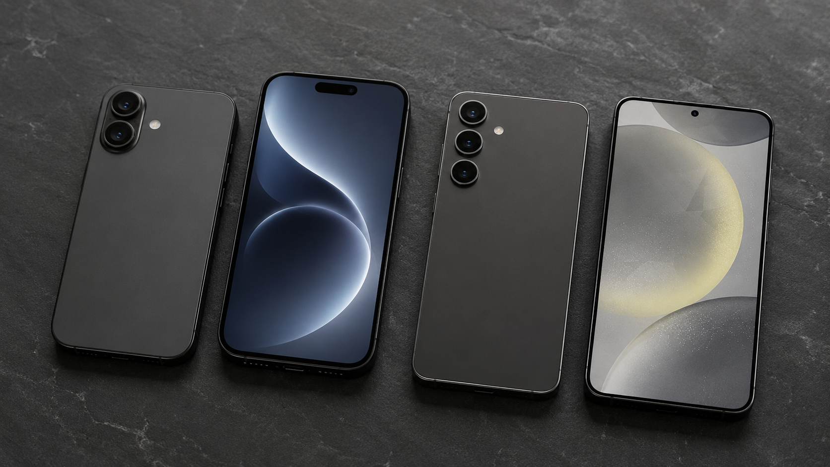 iPhone 16 vs Galaxy S24 lado a lado em comparação de design e câmeras